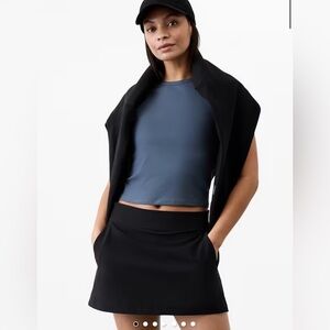 Athleta Brooklyn Mid Rise Skort in Black Size 14